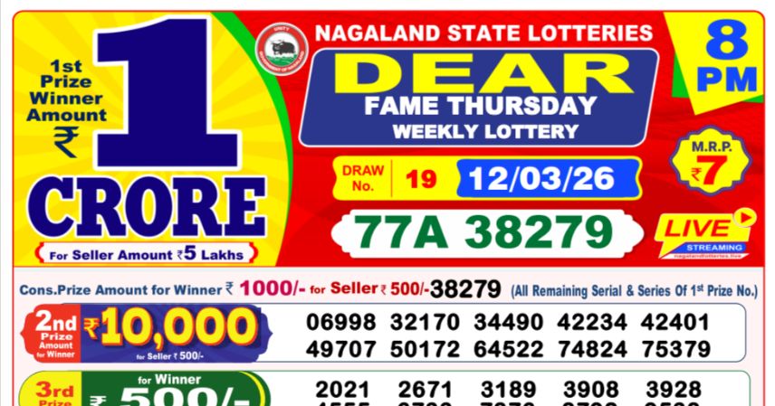 Dear Lottery 8 PM Result Declared 12-03-2026